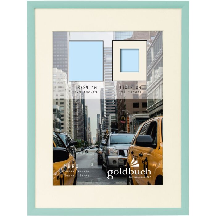 Goldbuch Cornice in plastica Puro mint 18x24 cm con passepartout 13x18 cm