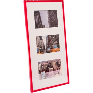 Cornice Puro 3 foto 10x15 cm rosso