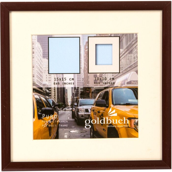 Cornice in plastica Puro 15x15 cm marrone