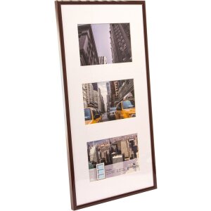 Cornice Puro 3 foto 10x15 cm marrone