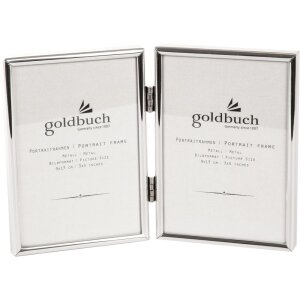 Doppia cornice Fine 2 foto 9x13 cm argento formato ritratto