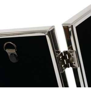 Doppia cornice Fine 2 foto 9x13 cm argento formato ritratto