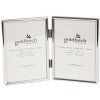 Doppia cornice Fine 2 foto 9x13 cm argento formato ritratto