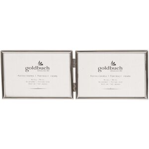 Doppia cornice Fine 2 foto 9x13 cm argento formato orizzontale