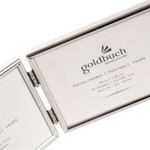 Doppia cornice Fine 2 foto 9x13 cm argento formato orizzontale