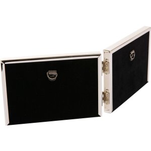 Doppia cornice Fine 2 foto 9x13 cm argento formato orizzontale