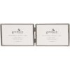 Doppia cornice Fine 2 foto 9x13 cm argento formato orizzontale