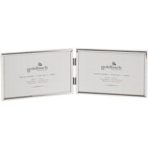 Doppia cornice Fine 2 foto 10x15 cm argento formato paesaggio