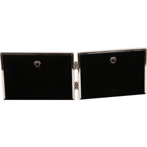 Doppia cornice Fine 2 foto 10x15 cm argento formato paesaggio