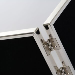 Doppia cornice Fine 2 foto 10x15 cm argento formato paesaggio