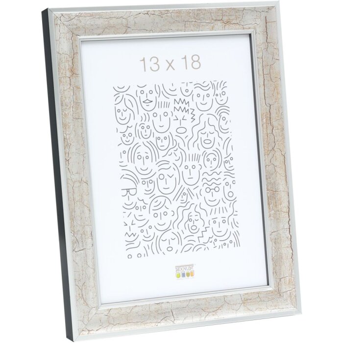 S40JE9 Struttura in legno argento con superficie screpolata marrone scuro