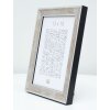 S40JE9 Struttura in legno argento con superficie screpolata marrone scuro
