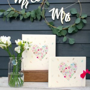 Album di nozze Goldbuch Fiori nel cuore 30x31 cm 60 pagine bianche