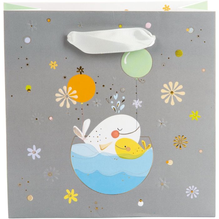 Borsa regalo Little Whale 18x18x8 cm