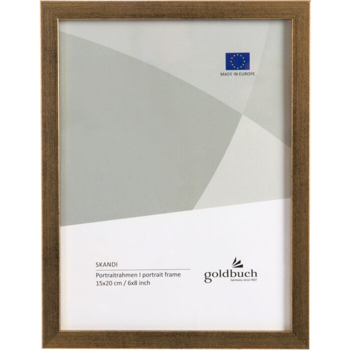 Portafoto in legno Skandi 15x20 cm oro