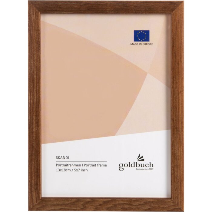 Portafoto in legno Skandi 13x18 cm marrone