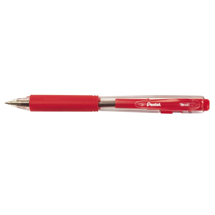 Biro con meccanismo di spinta rosso