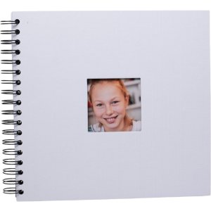 HNFD Album a spirale Khari bianco a coste 24x25 cm 50...