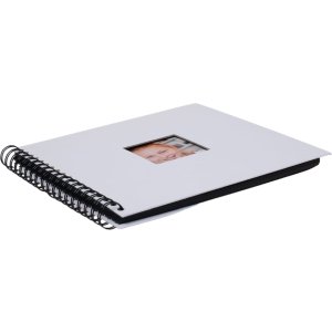 HNFD Album a spirale Khari bianco a coste 24x25 cm 50 pagine nere