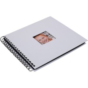 HNFD Album a spirale Khari bianco a coste 24x25 cm 50 pagine nere