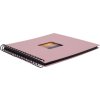 Album a spirale Khari rose a righe nere 24x25 cm