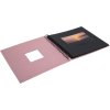 Album a spirale Khari rose a righe nere 24x25 cm