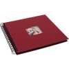 HNFD Album a spirale Khari rosso a righe 24x25 cm 50 pagine nere