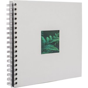 HNFD Album a spirale Khari grigio ghiaccio a coste 24x25 cm 50 pagine nere