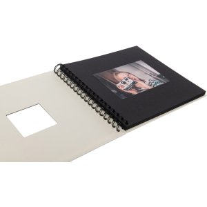 HNFD album a spirale Khari a lume di candela 24x25 cm 50 pagine nere