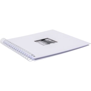 Album a spirale Khari bianco a righe bianche 24x25 cm