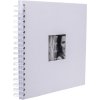 Album a spirale Khari bianco a righe bianche 24x25 cm