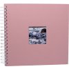 Album a spirale Khari rose a righe bianche 24x25 cm