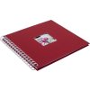 Album a spirale Khari rosso pagine bianche a righe 24x25 cm
