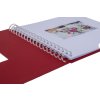 Album a spirale Khari rosso pagine bianche a righe 24x25 cm