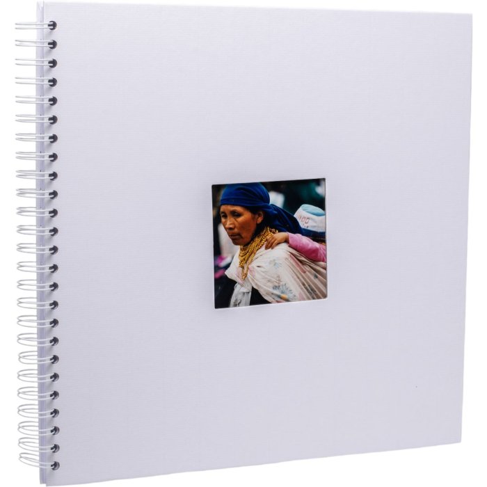 HNFD Album a spirale Khari bianco a coste 33x33 cm 50 pagine bianche