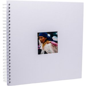 HNFD Album a spirale Khari bianco a coste 33x33 cm 50...