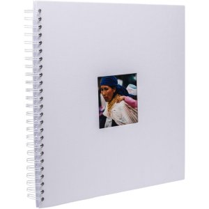 HNFD Album a spirale Khari bianco a coste 33x33 cm 50 pagine bianche