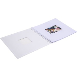 HNFD Album a spirale Khari bianco a coste 33x33 cm 50 pagine bianche