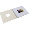 Album a spirale Khari avorio a righe bianche 33x33 cm