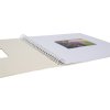 Album a spirale Khari avorio a righe bianche 33x33 cm