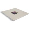 Album a spirale Khari avorio a righe bianche 33x33 cm