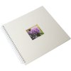 Album a spirale Khari avorio a righe bianche 33x33 cm