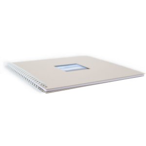 HNFD Album a spirale Khari taupe a coste 33x33 cm 50 pagine bianche