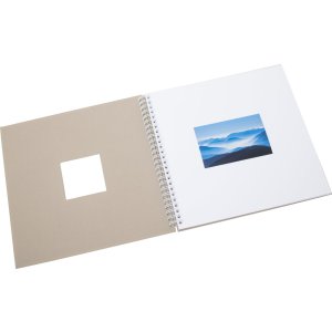 HNFD Album a spirale Khari taupe a coste 33x33 cm 50 pagine bianche