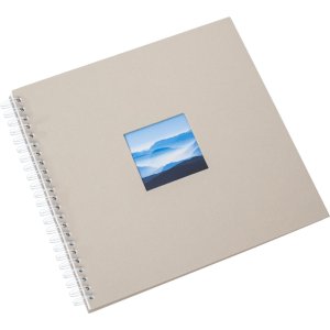 HNFD Album a spirale Khari taupe a coste 33x33 cm 50 pagine bianche