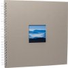 HNFD Album a spirale Khari taupe a coste 33x33 cm 50 pagine bianche