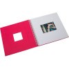 Album a spirale Khari fucsia a righe bianche 33x33 cm