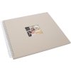 Album a spirale Khari taupe metallizzato bianco pagine 33x33 cm
