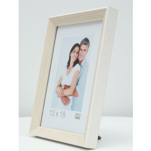 S46CH1 Cornice per quadri in colore naturale con bordo bianco