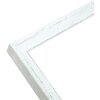 S46DF1 Cornice per foto in bianco con bordo argentato